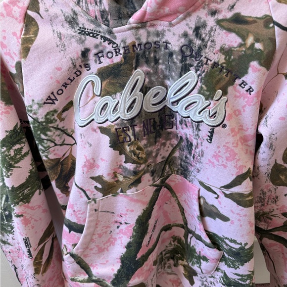 Cabela's Pink Camouflage Hoodie - Picture 2 of 6